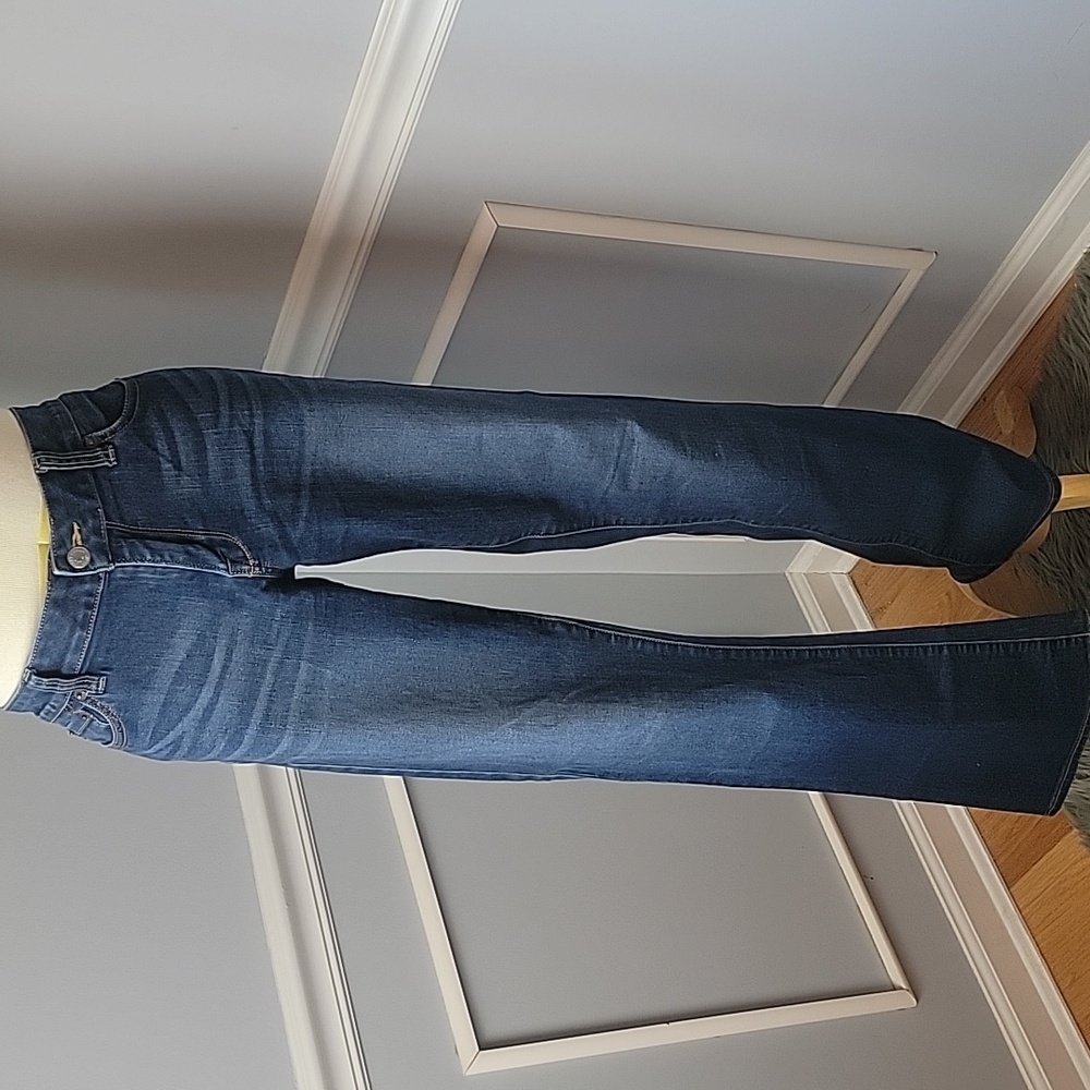 LUCKY BRAND Lola Boot Dark Wash Boho Retro Mid Rise Casual Denim Jean 10/30 LONG